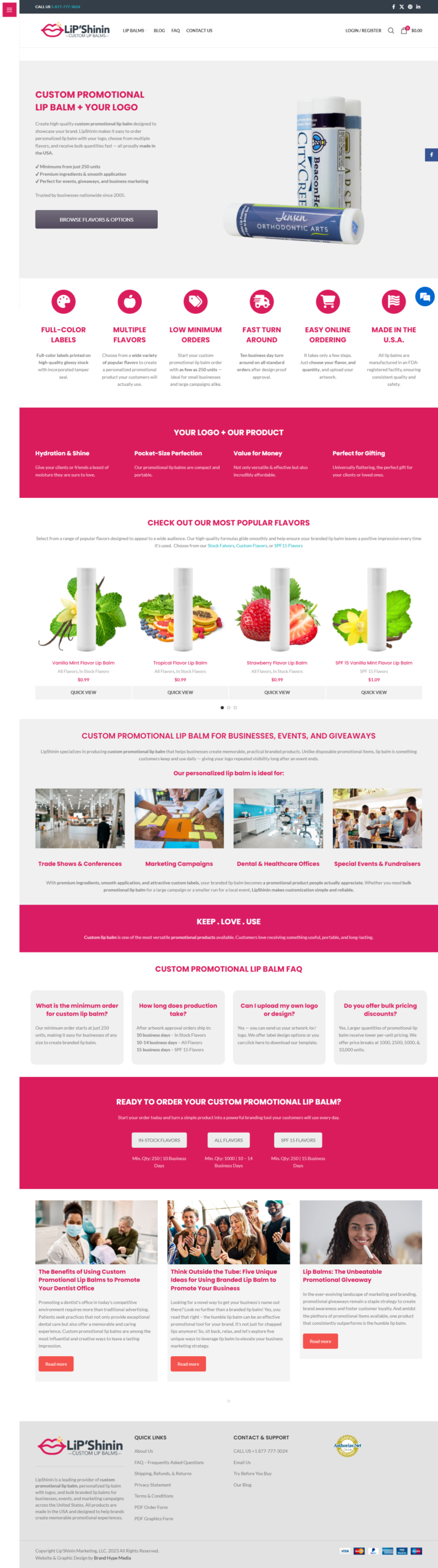 LIpShinin Website and Branding Design by Brand Hype Media